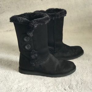 Falls Creek black fur-lined winter boot
